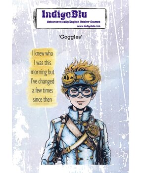 IndigoBlu Goggles A6 Red Rubber Stamp (IND1415)