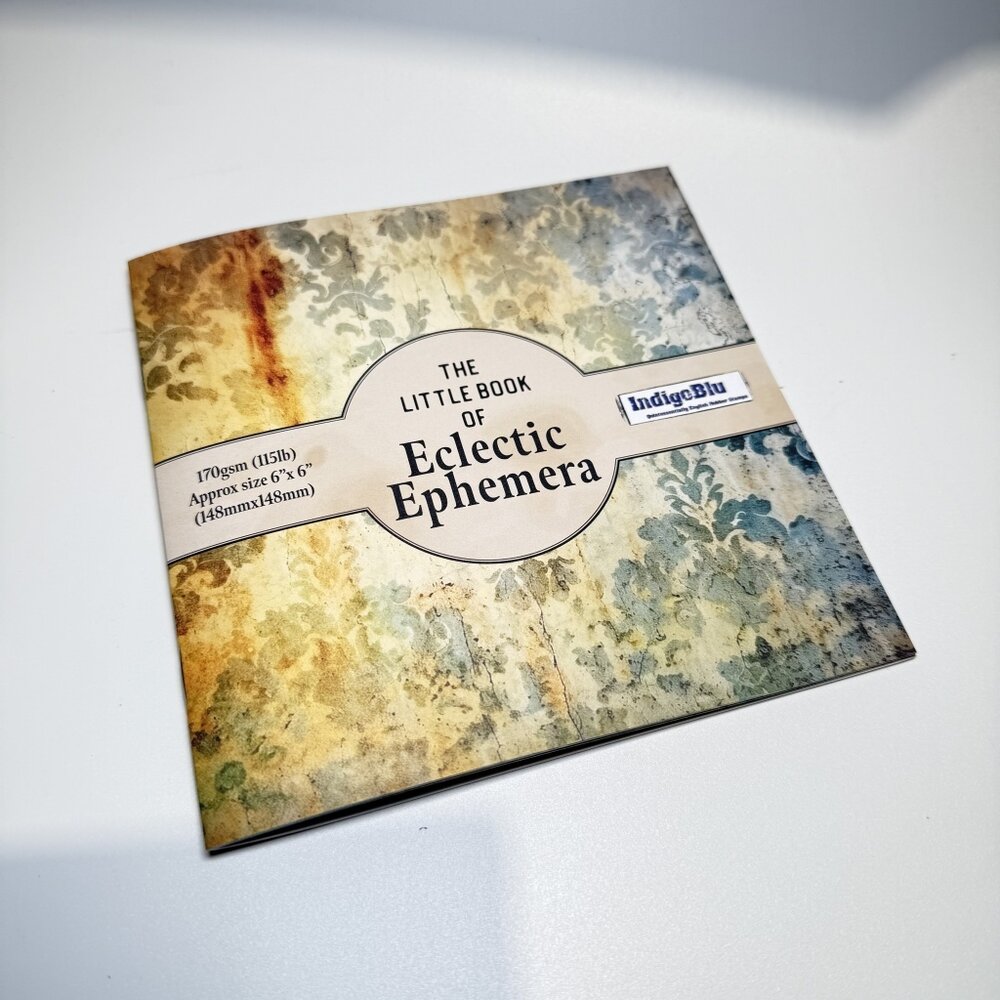 IndigoBlu The Little Book of Eclectic 6x6 Inch Ephemera Paper Book (IND1376)