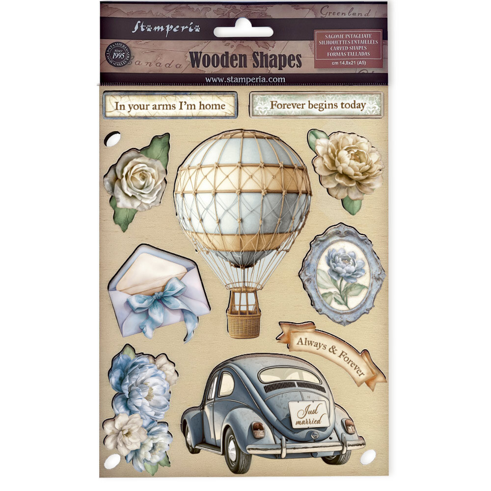 Stamperia Timeless A5 Colored Wooden Shape (KLSP184)