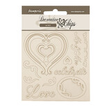 Stamperia Timeless Decorative Chips Hearts (SCB264)