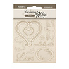 Stamperia Timeless Decorative Chips Hearts (SCB264) Stamperia Timeless Decorative Chips Hearts (SCB264)