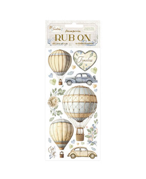 Stamperia Timeless Rub-On 4x8,5 Inch Air Balloons (DFLRB163)