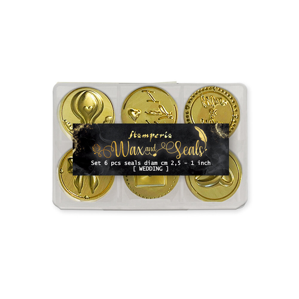 Stamperia Wedding Wax And Seals (6 seals) (WAXSL07) Stamperia Wedding Wax And Seals (6 seals) (WAXSL07)