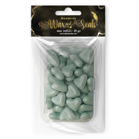 Stamperia Heart Shape Pastel Blue Wax And Seals (Wax Refill 20gr) (WAXC16) Stamperia Heart Shape Pastel Blue Wax And Seals (Wax Refill 20gr) (WAXC16)