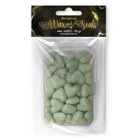 Stamperia Heart Shape Pastel Mint Wax And Seals (Wax Refill 20gr) (WAXC14) Stamperia Heart Shape Pastel Mint Wax And Seals (Wax Refill 20gr) (WAXC14)