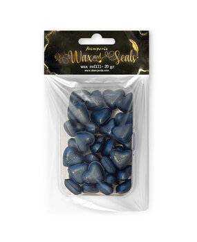 Stamperia Heart Shape Pearl Deep Blue Wax And Seals (Wax Refill 20gr) (WAXC17)