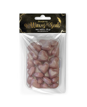 Stamperia Heart Shape Pearl Pink Wax And Seals (Wax Refill 20gr) (WAXC20)