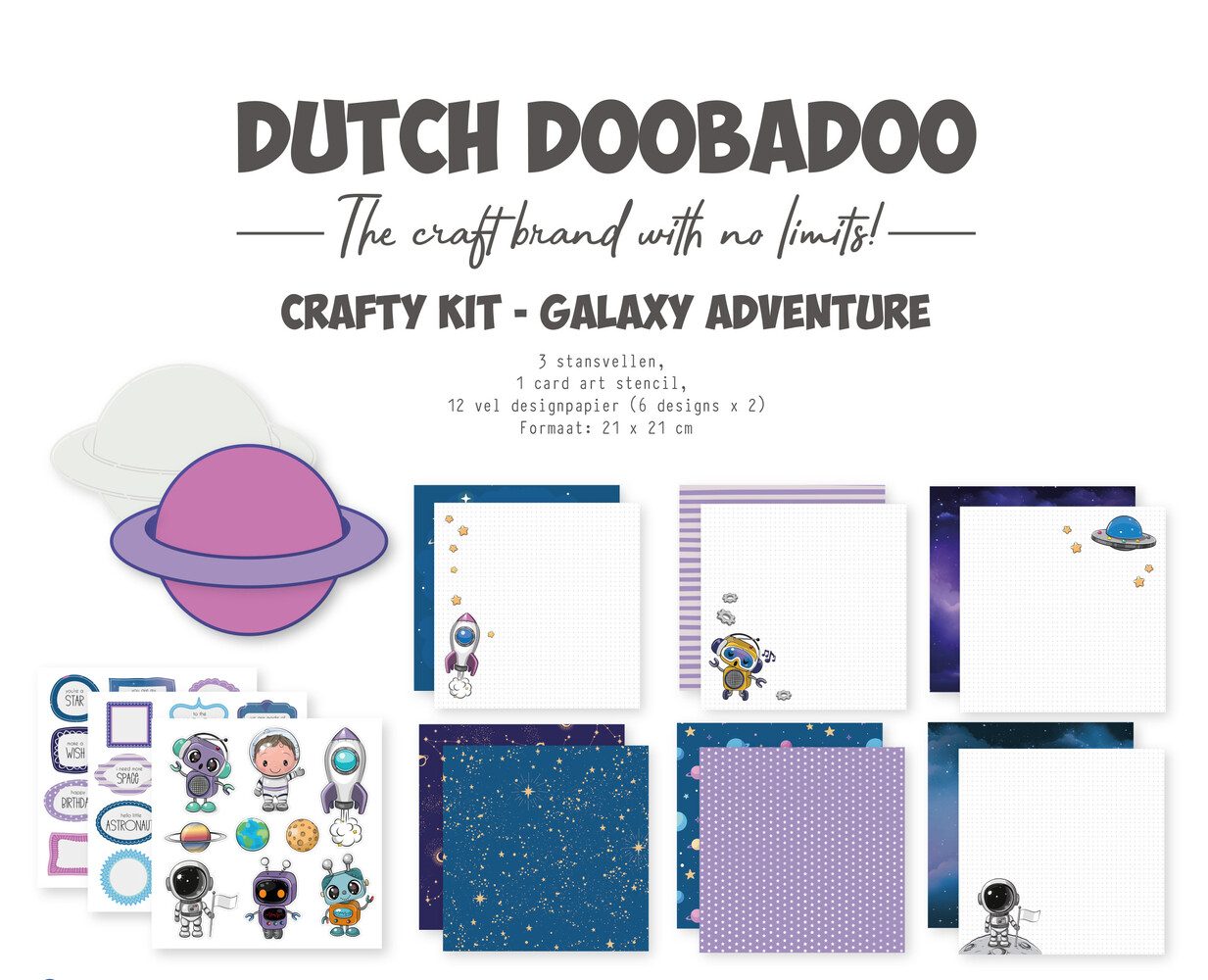 Dutch Doobadoo Outer Space Crafty Kit Galaxy Adventure (473.005.078) (OUTLET)