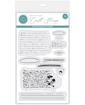 Craft Consortium Journalling & Mixed Media Phase 2 Clear Photopolymer Stamps Handwritting (CCESTMP008)