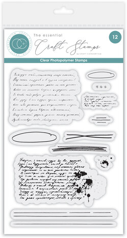 Craft Consortium Journalling & Mixed Media Phase 2 Clear Photopolymer Stamps Handwritting (CCESTMP008) Craft Consortium Journalling & Mixed Media Phase 2 Clear Photopolymer Stamps Handwritting (CCESTMP008)