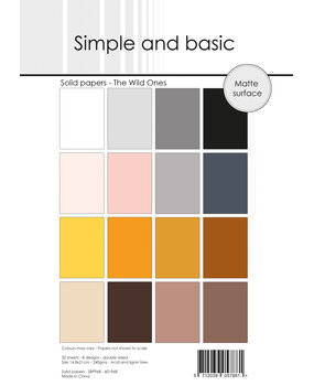 Simple and Basic The Wild Ones A5 Solid Papers (SBP968)