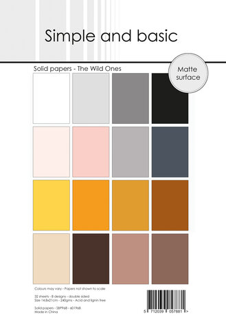 Simple and Basic The Wild Ones A5 Solid Papers (SBP968)