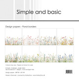 Simple and Basic Floral Borders 12x12 Inch Paper Pad (SBP749)