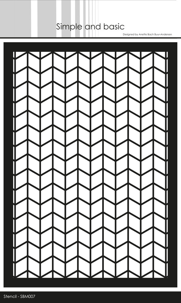Simple and Basic Chevron A5 Stencil (SBM007)