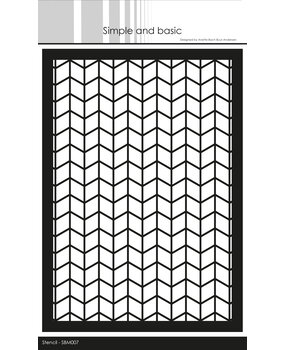 Simple and Basic Chevron A5 Stencil (SBM007)