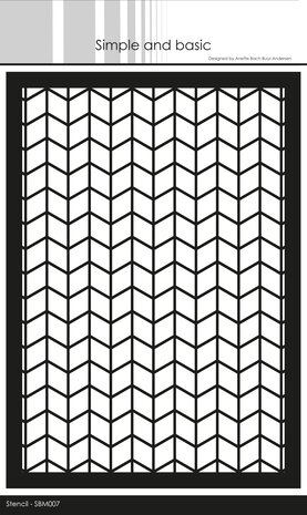 Simple and Basic Chevron A5 Stencil (SBM007)