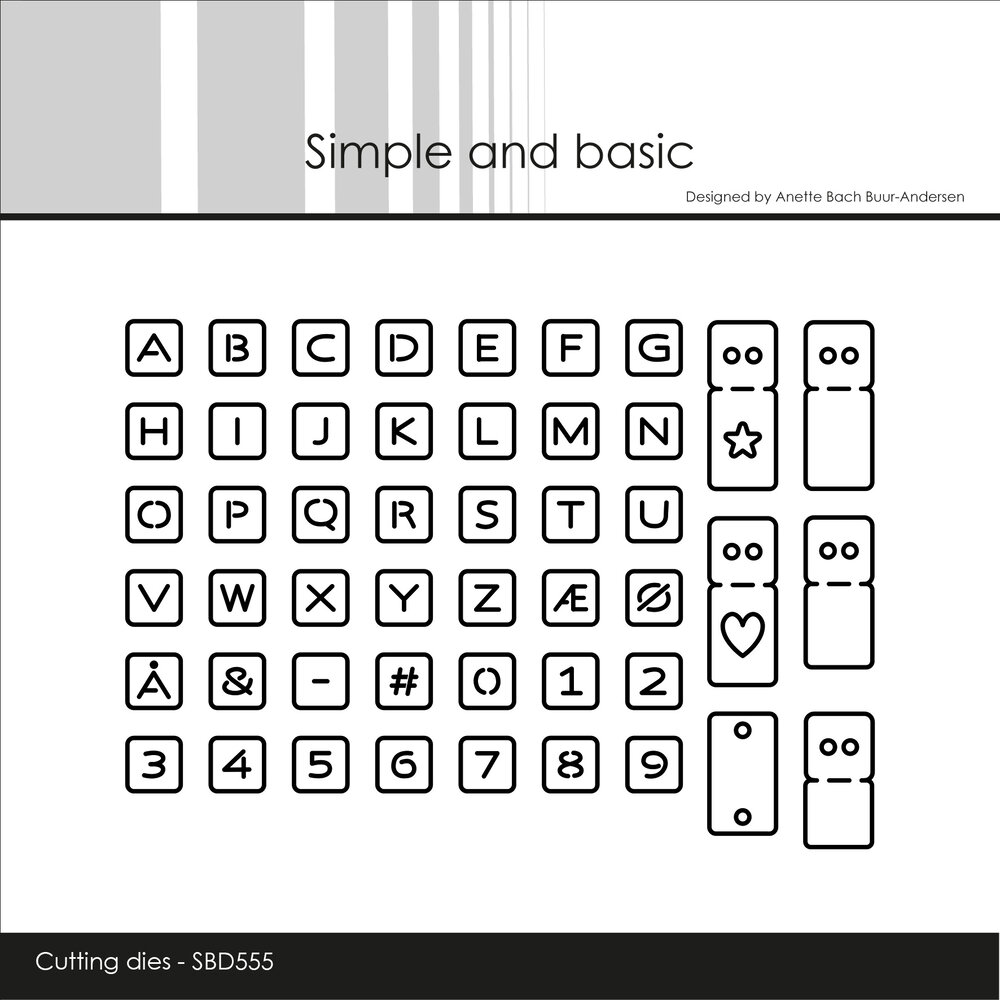 Simple and Basic Alphabet Chips Dies (SBD555)