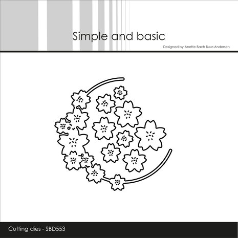 Simple and Basic Flower Wreath Halfcircle Dies (SBD553) Simple and Basic Flower Wreath Halfcircle Dies (SBD553)