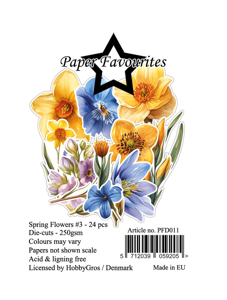 Paper Favourites Die-Cuts A7 Spring Flowers #3 (24pcs) (PFD011)