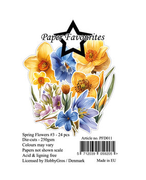 Paper Favourites Die-Cuts A7 Spring Flowers #3 (24pcs) (PFD011)