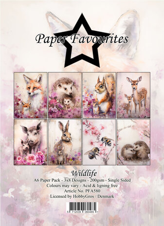 Paper Favourites Wildlife A6 Paper Pad (PFA580)