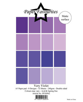 Paper Favourites Solid Colours Very Violet A5 Paper Pad (PFSS962)