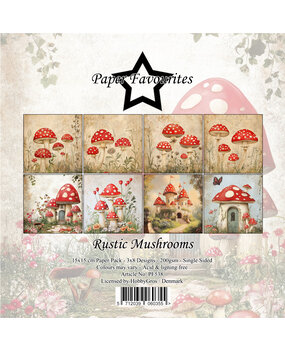 Paper Favourites Rustic Mushrooms 6x6 Inch Paper Pad (PF538)