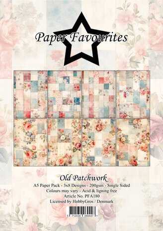 Paper Favourites Old Patchwork A5 Paper Pad (PFA180)