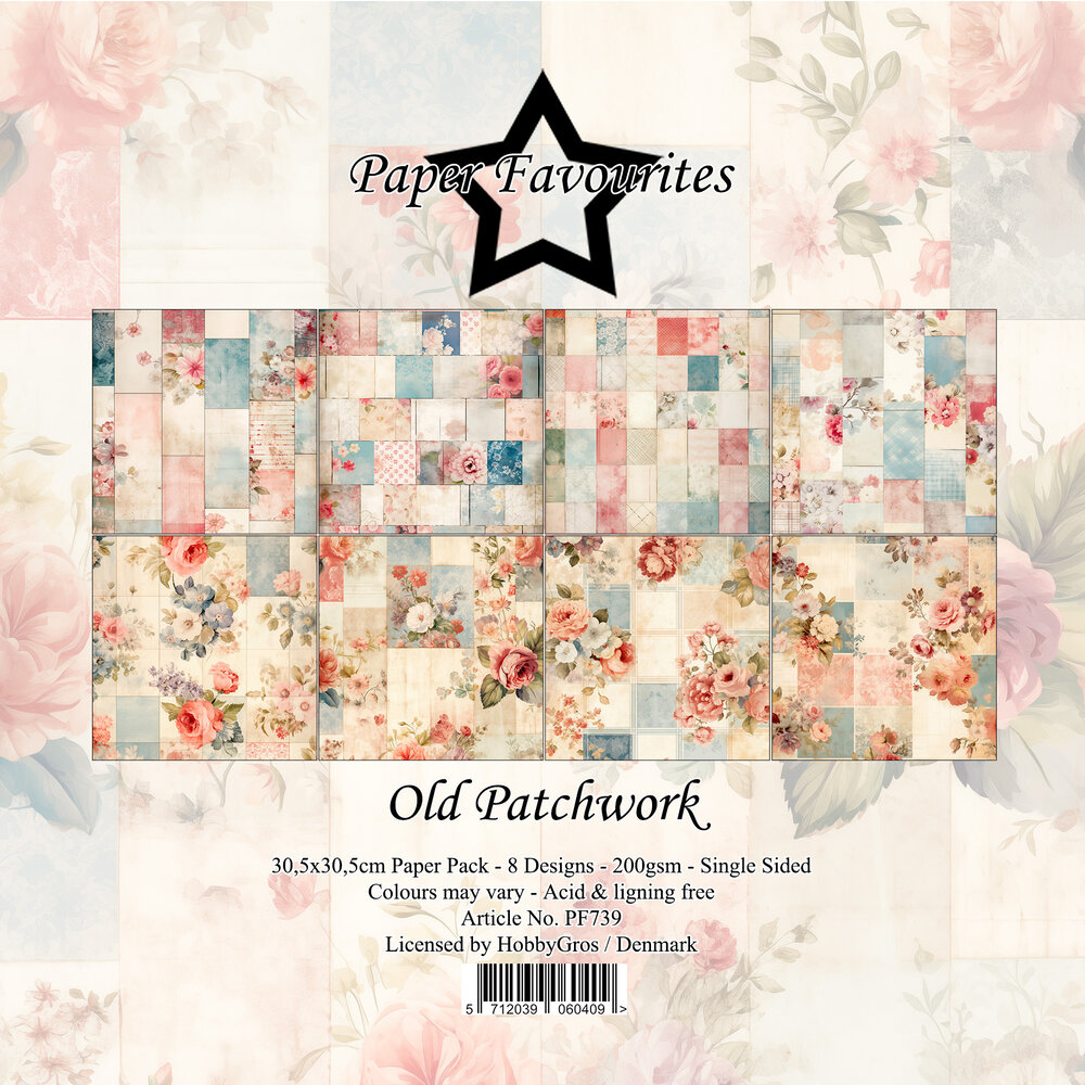Paper Favourites Old Patchwork 12x12 Inch Paper Pad (PF739)