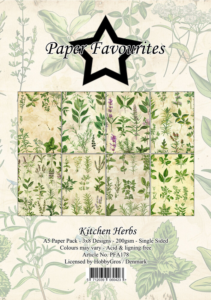 Paper Favourites Kitchen Herbs A5 Paper Pad (PFA178)