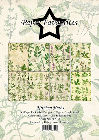 Paper Favourites Kitchen Herbs A5 Paper Pad (PFA178)
