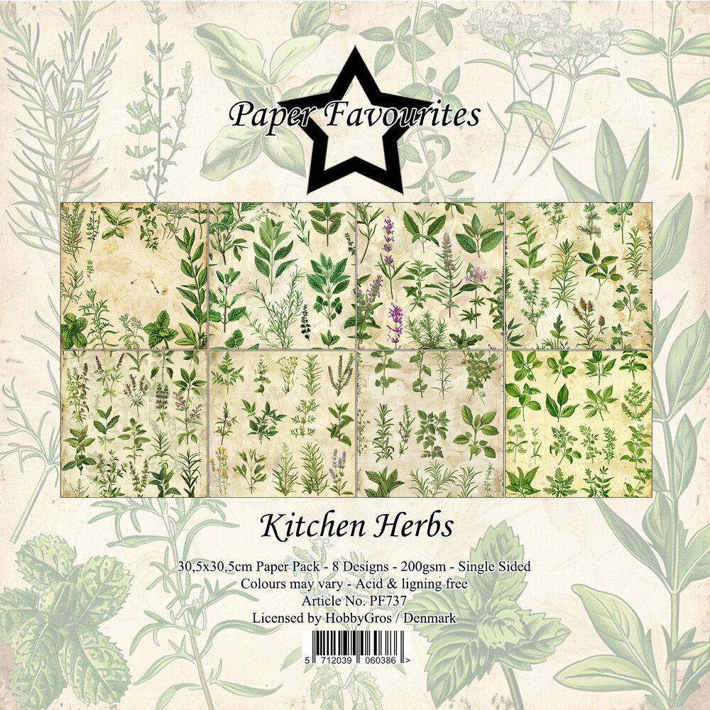 Paper Favourites Kitchen Herbs 12x12 Inch Paper Pad (PF737) Paper Favourites Kitchen Herbs 12x12 Inch Paper Pad (PF737)