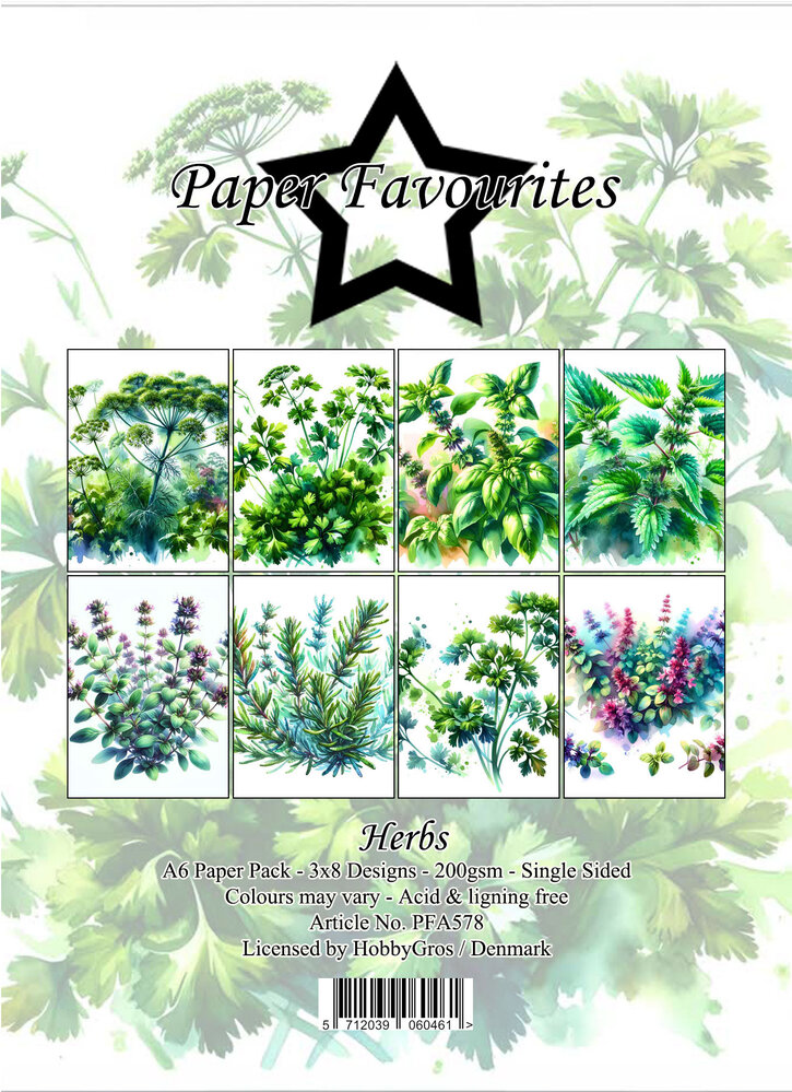 Paper Favourites Herbs A6 Paper Pad (PFA578)