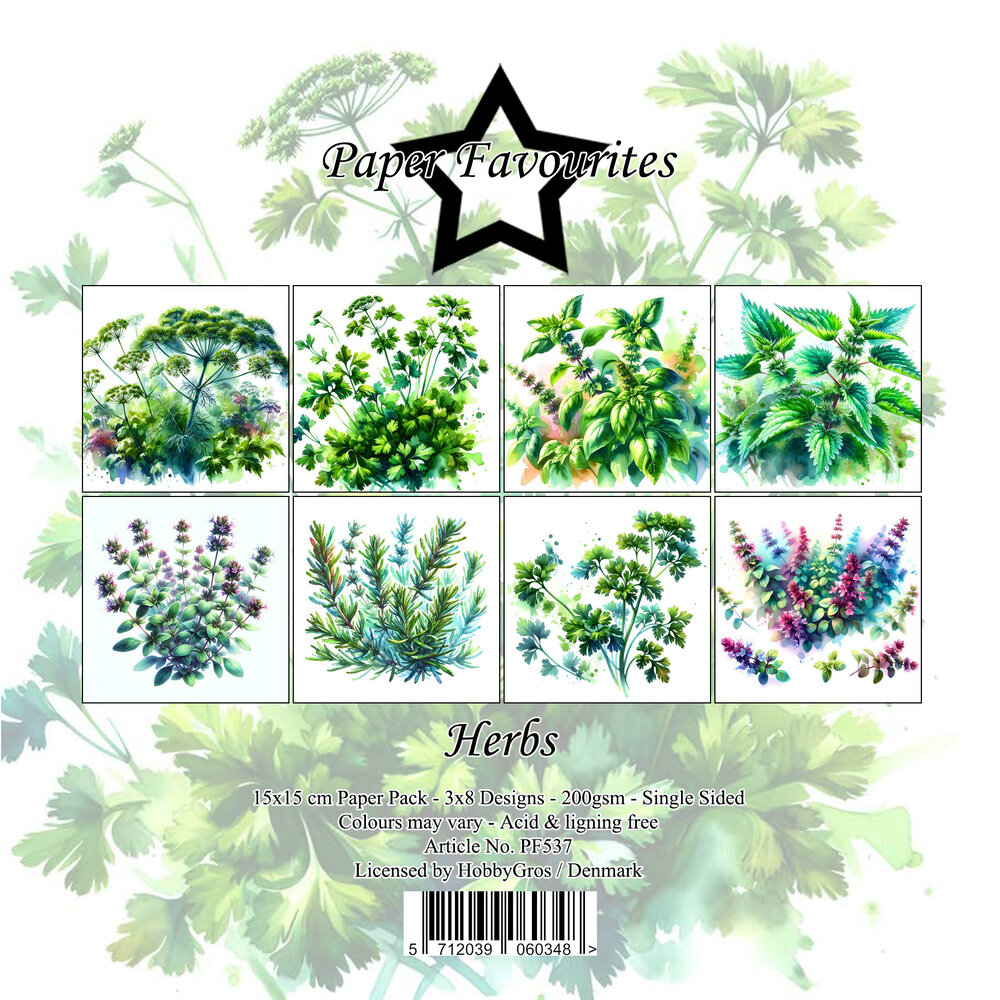 Paper Favourites Herbs 6x6 Inch Paper Pad (PF537)