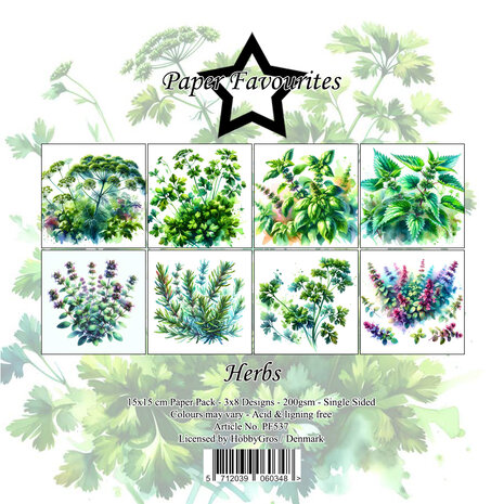 Paper Favourites Herbs 6x6 Inch Paper Pad (PF537)