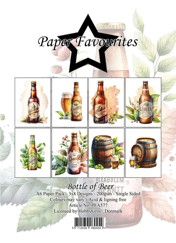 Paper Favourites Bottle of Beer A6 Paper Pad (PFA577)