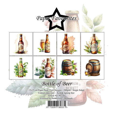Paper Favourites Bottle of Beer 6x6 Inch Paper Pad (PF536)