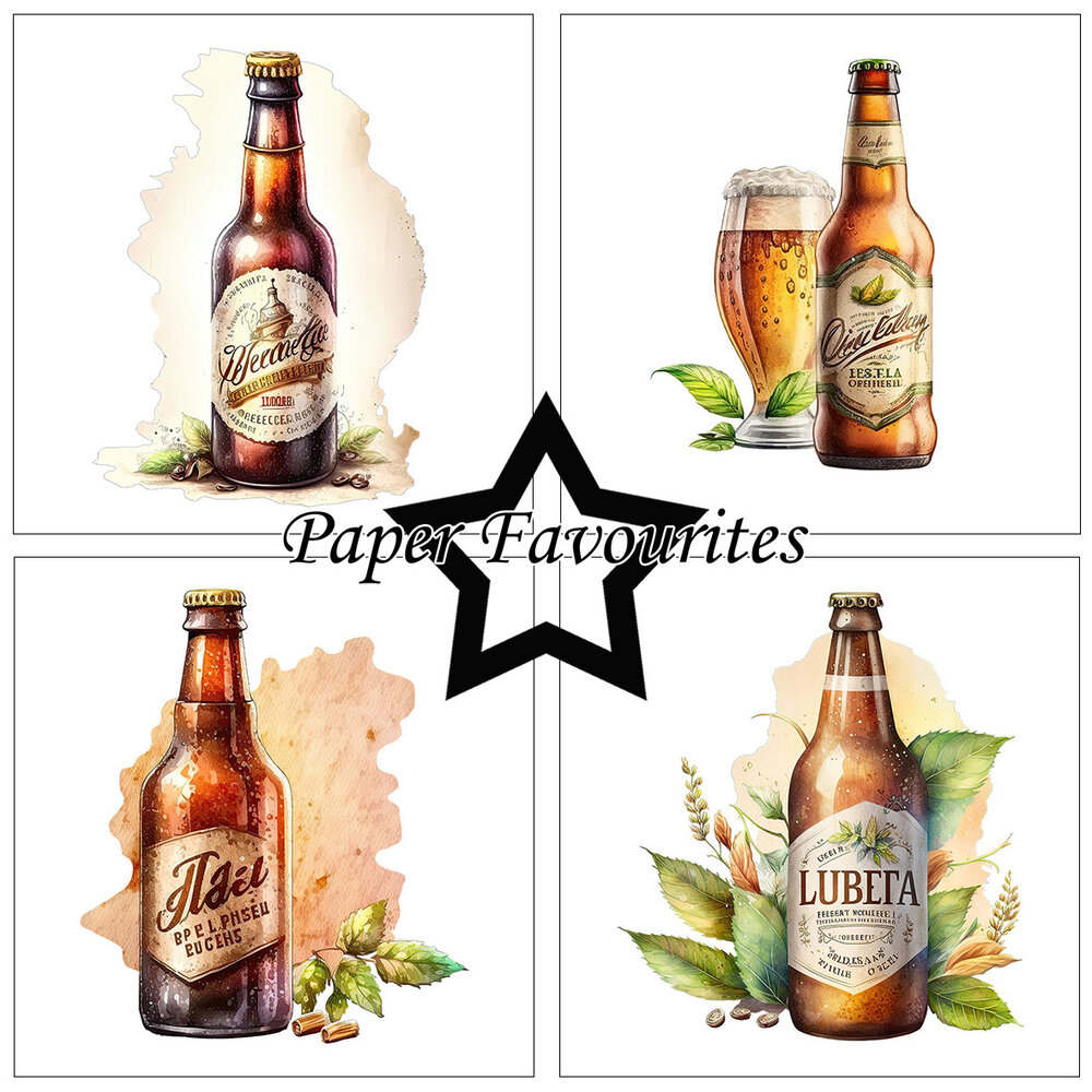 Paper Favourites Bottle of Beer 6x6 Inch Paper Pad (PF536)