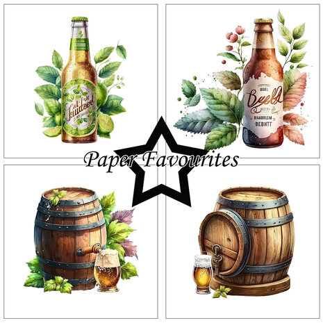 Paper Favourites Bottle of Beer 6x6 Inch Paper Pad (PF536)