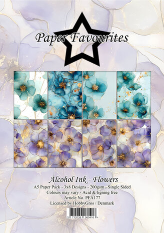 Paper Favourites Alcohol Ink Flowers A5 Paper Pad (PFA177)