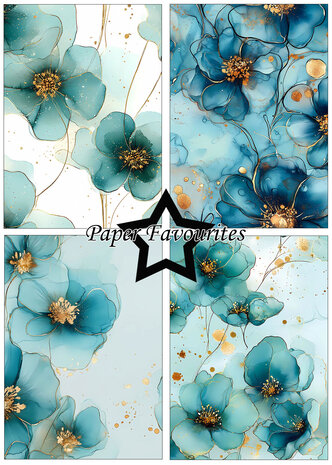 Paper Favourites Alcohol Ink Flowers A5 Paper Pad (PFA177)