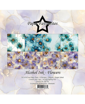 Paper Favourites Alcohol Ink Flowers 12x12 Inch Paper Pad (PF736)