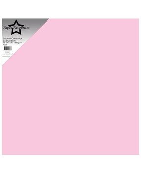 Paper Favourites Pink 12x12 Inch Smooth Cardstock 220gsm (10pcs) (PFSS501)