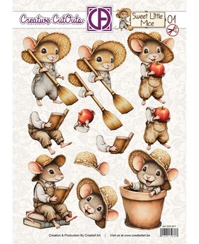 Creatief Art Sweet Little Mice 01 Creative CutOuts (CCO-017) Creatief Art Sweet Little Mice 01 Creative CutOuts (CCO-017)