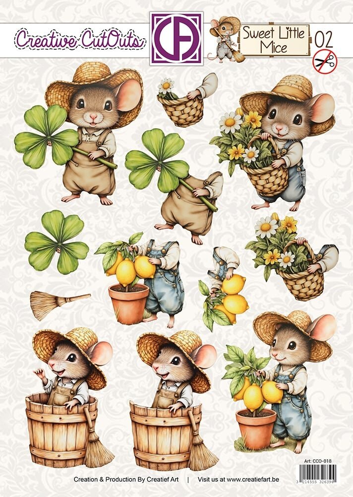 Creatief Art Sweet Little Mice 02 Creative CutOuts (CCO-018) Creatief Art Sweet Little Mice 02 Creative CutOuts (CCO-018)