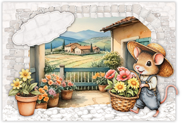 Creatief Art Mice Paradise 01 Card Kit (RE2530-0185)