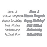 Spellbinders Classic Road Legends Etched Dies Classic Sentiments (S3-553)