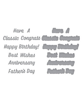 Spellbinders Classic Road Legends Etched Dies Classic Sentiments (S3-553)