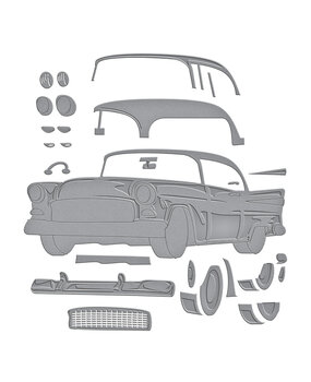 Spellbinders Classic Road Legends Etched Dies Classic Car (S4-1444)