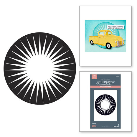 Spellbinders Classic Road Legends BetterPress Plate Radiant Starburst (BP-300) Spellbinders Classic Road Legends BetterPress Plate Radiant Starburst (BP-300)